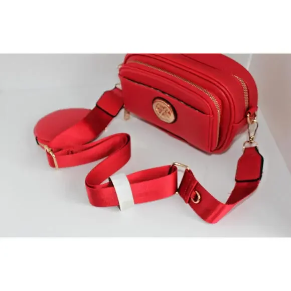 CXL by Christian Lacroix Eve Pebble Camera w Detachable Mini Zip Red Retail $88 - Picture 5 of 15